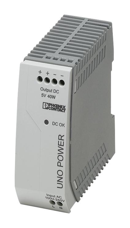 2904375 POWER SUPPLY, AC-DC, 5V, 8A PHOENIX CONTACT