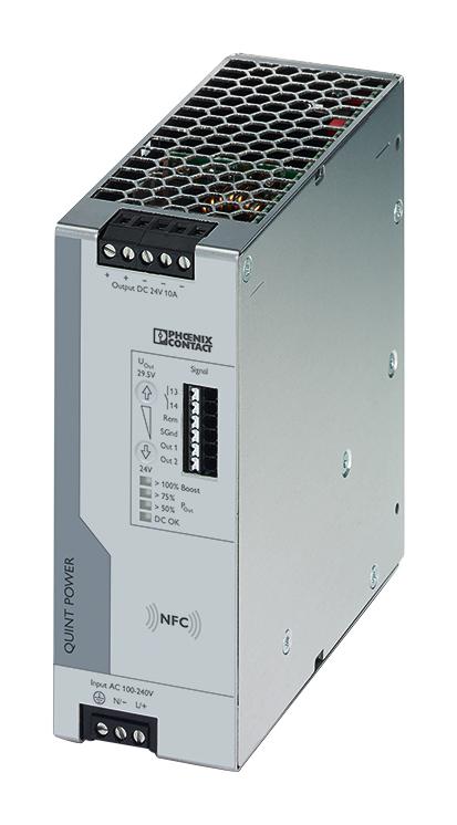 2904601 POWER SUPPLY, AC-DC, 24V, 10A PHOENIX CONTACT