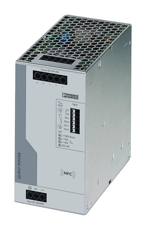 2904602 POWER SUPPLY, AC-DC, 24V, 20A PHOENIX CONTACT