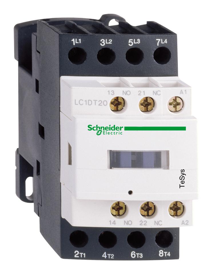 LC1DT25BD CONTACTOR, 4PST-NO, 24V, DINRAIL/PANEL SCHNEIDER ELECTRIC