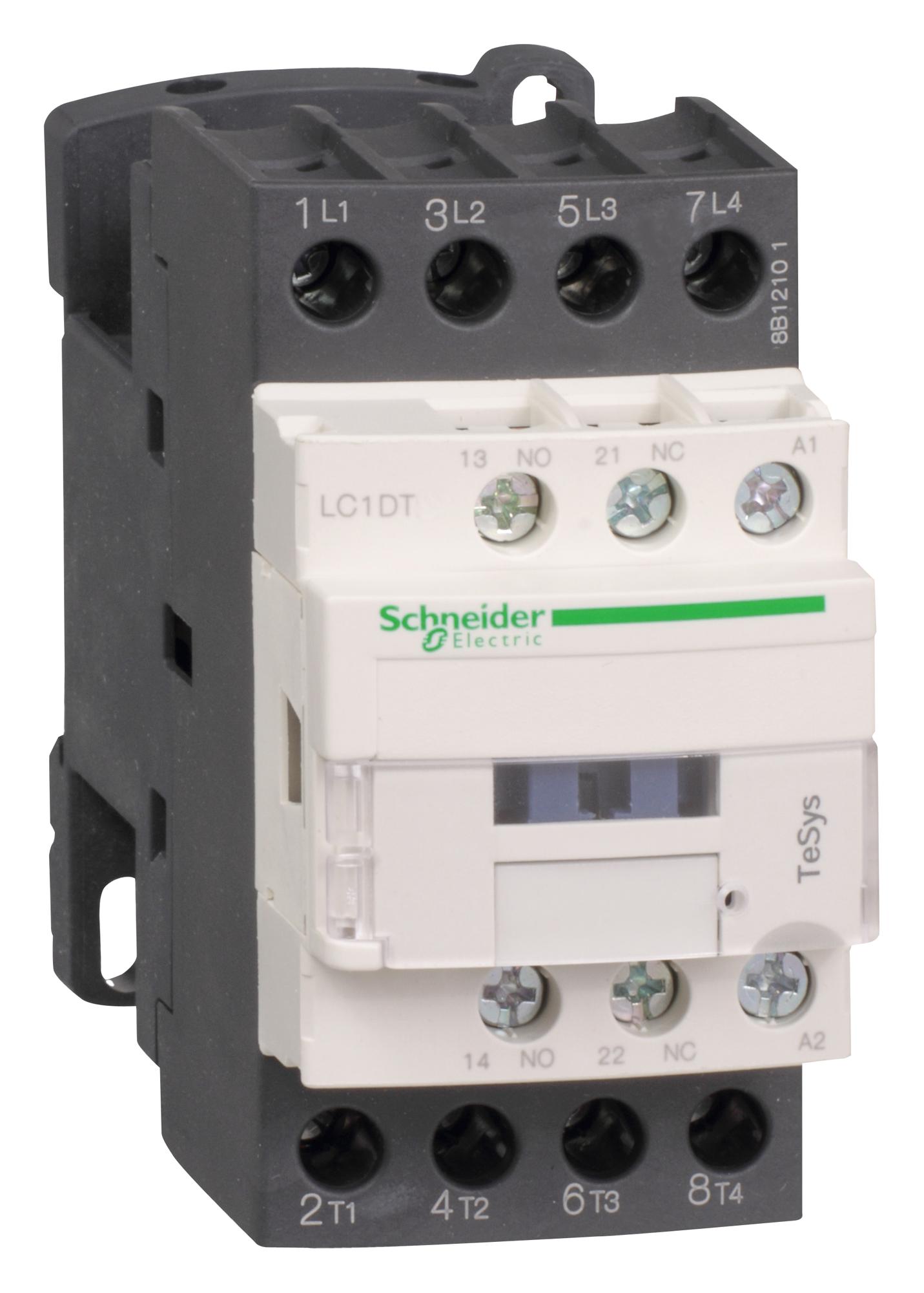 LC1DT32U7 CONTACTOR, 4PST-NO, 240VAC, DIN RAIL SCHNEIDER ELECTRIC