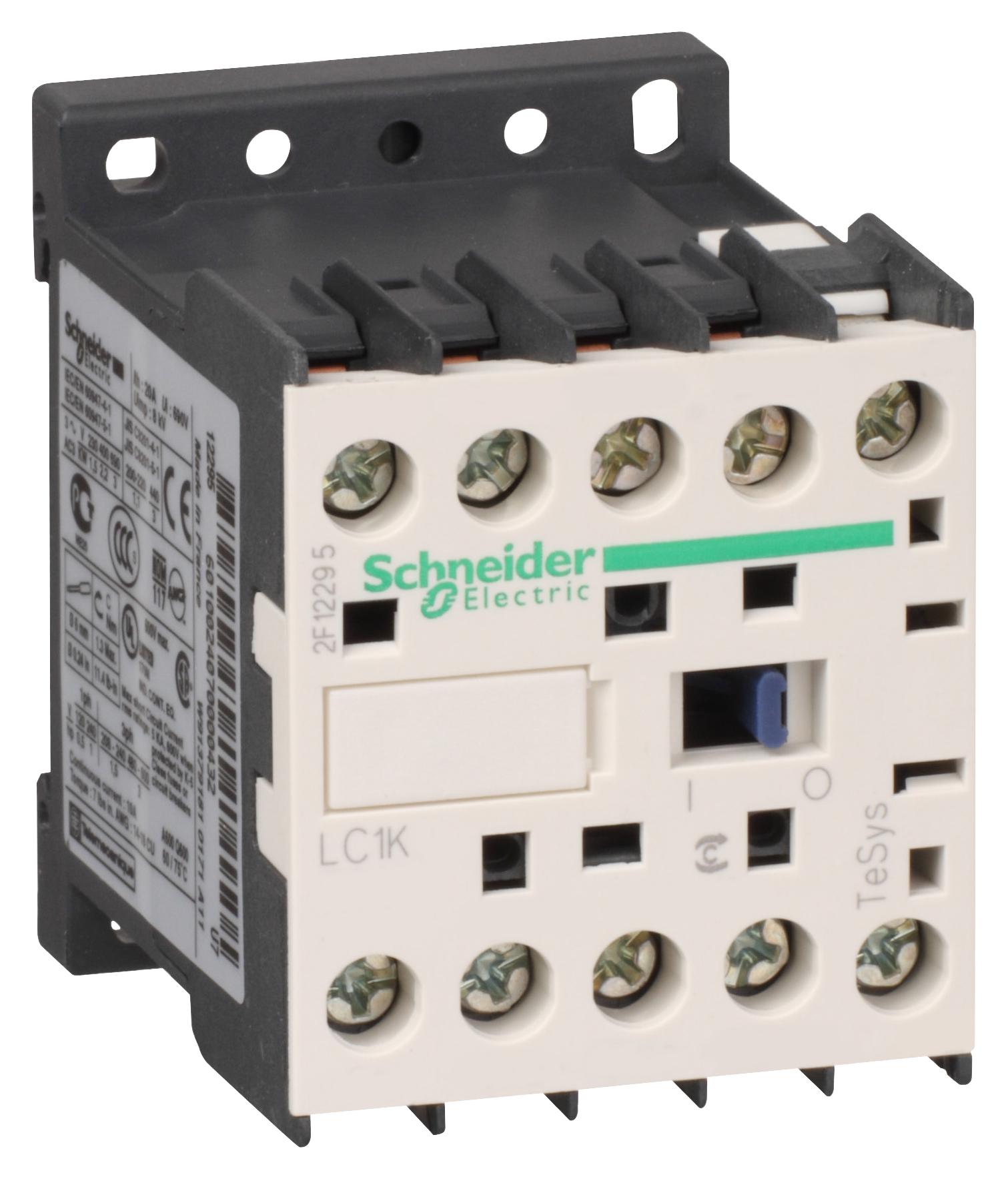 LC1K0610P7 CONTACTOR, 3PST-NO, 230VAC, DIN RAIL SCHNEIDER ELECTRIC