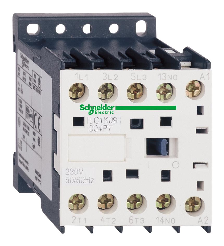 LC1K09004P7 CONTACTOR, 4PST-NO, 230VAC, DIN RAIL SCHNEIDER ELECTRIC