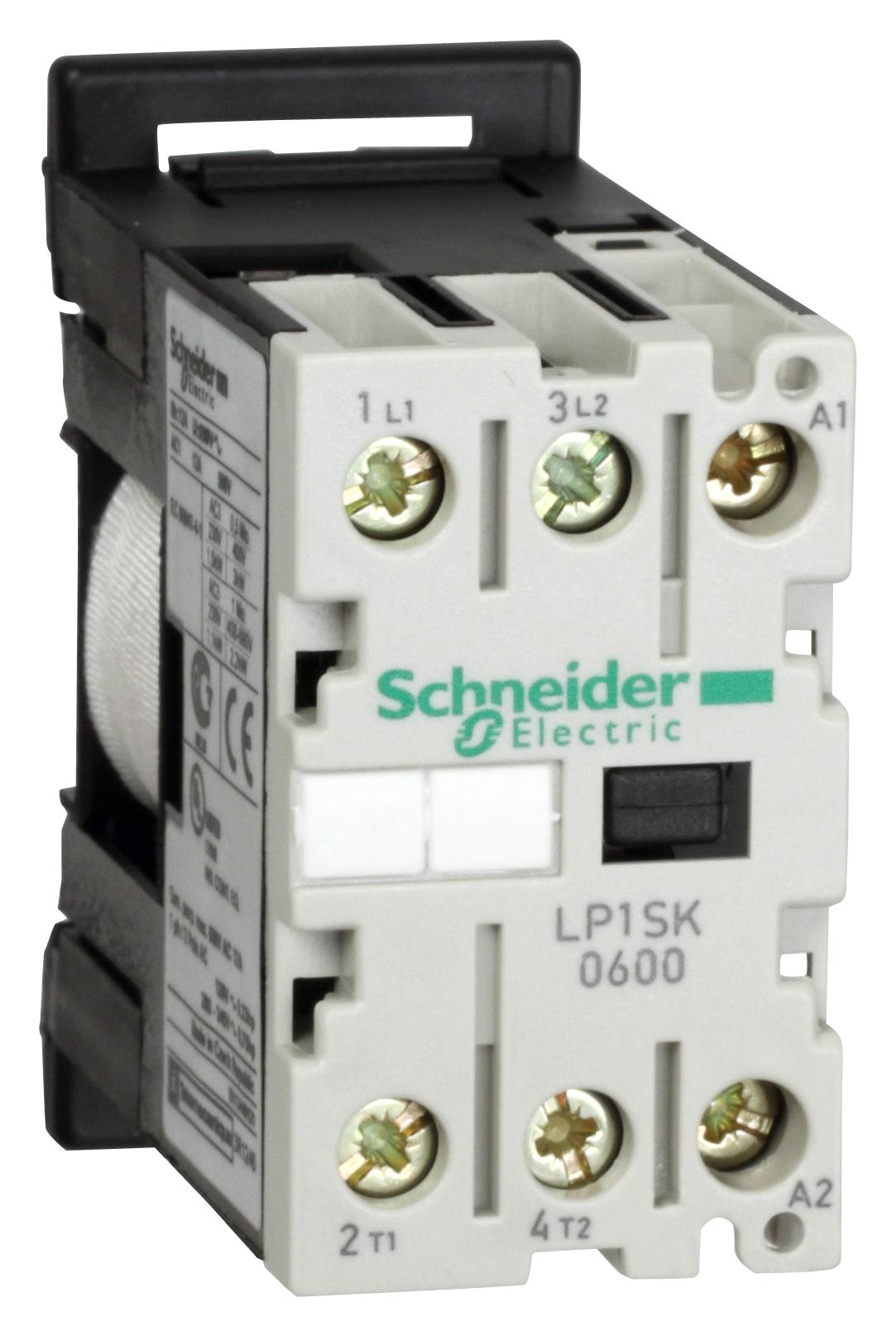 LP1SK0600BD CONTACTOR, DPST-NO, 24VDC, DIN RAIL SCHNEIDER ELECTRIC