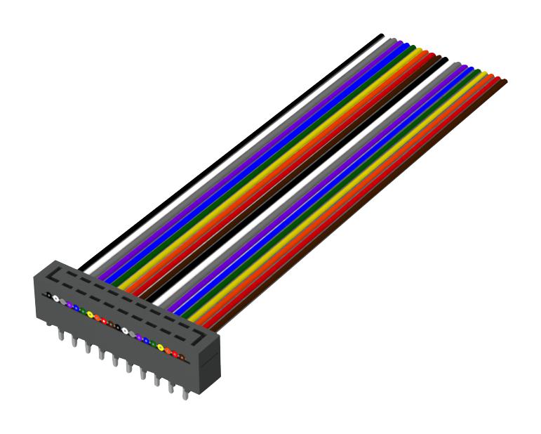 HCMD-08-T-14.00-01-N CABLE ASSY, 16P, IDC PLUG-RCPT, 355.6MM SAMTEC