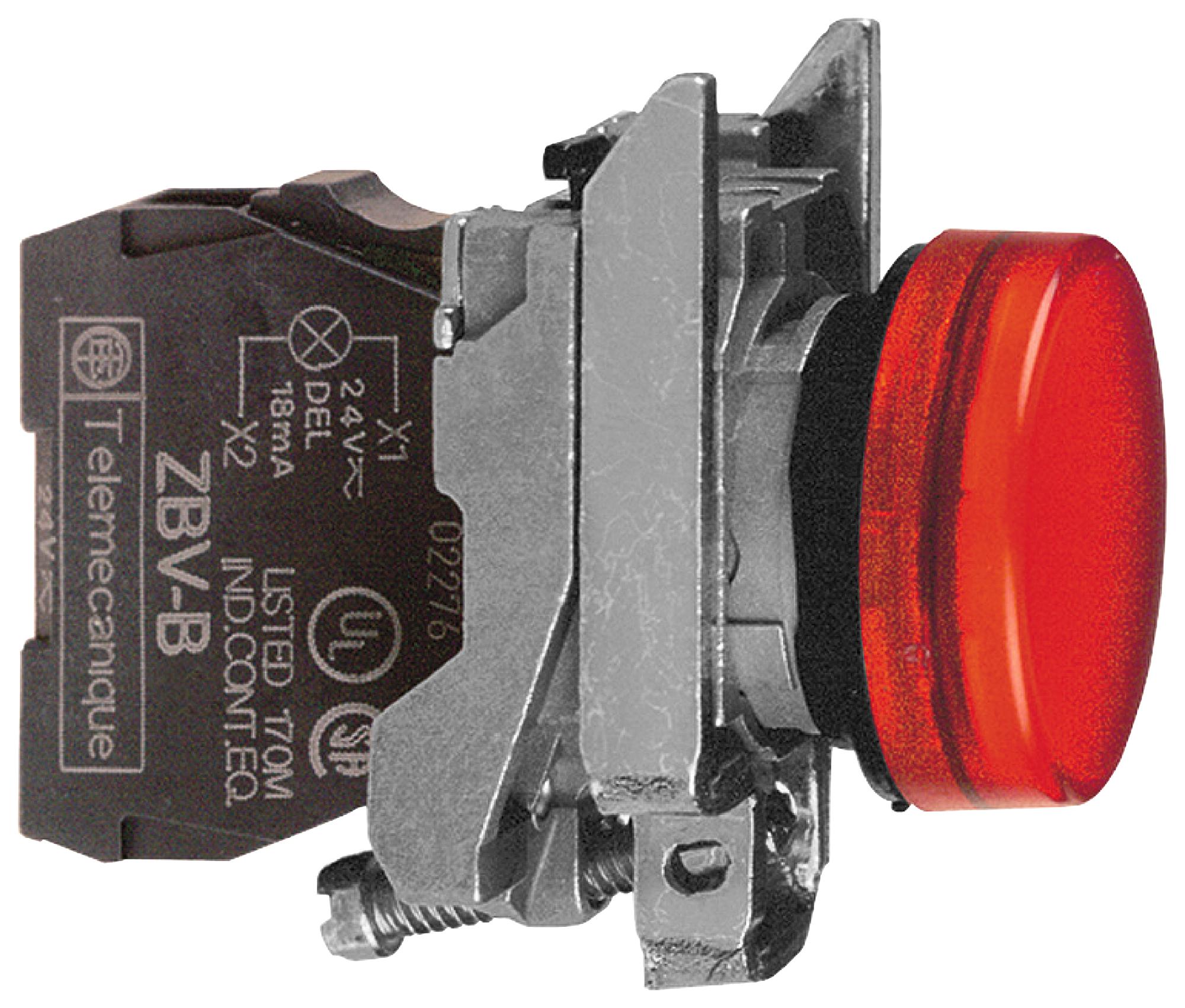 XB4BVM4 PILOT LIGHT, 22MM, RED, 240VAC SCHNEIDER ELECTRIC