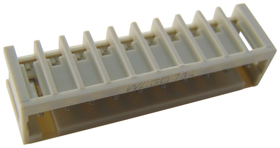 734-170 TERMINAL BLOCK, R/A, HEADER, 10POS, TH WAGO