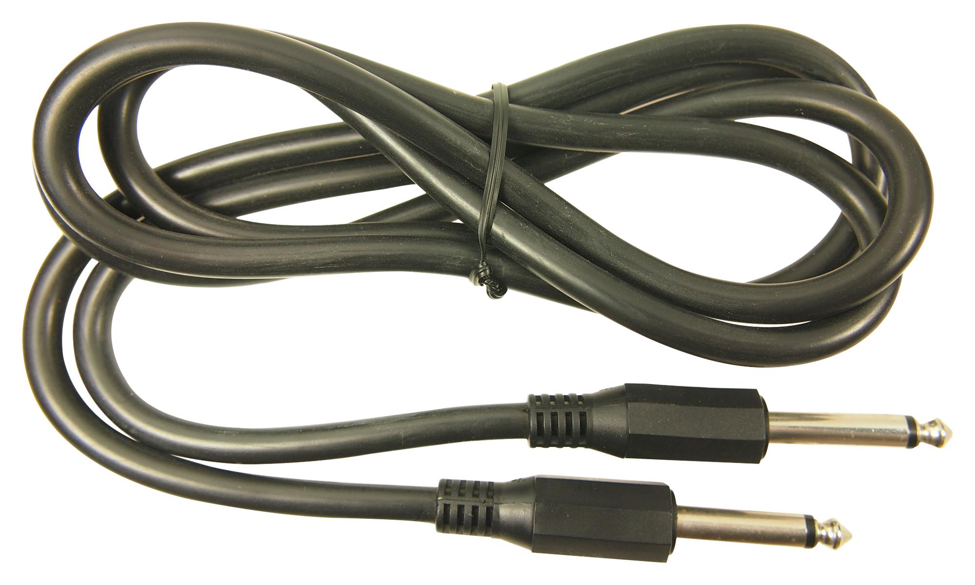 FD72082 SPEAKER CABLE, PLUG, 6.35MM, BLACK CLIFF ELECTRONIC COMPONENTS