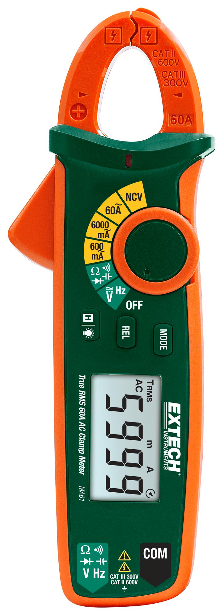MA61 CLAMP METER, 60A, 17MM, MANUAL EXTECH INSTRUMENTS