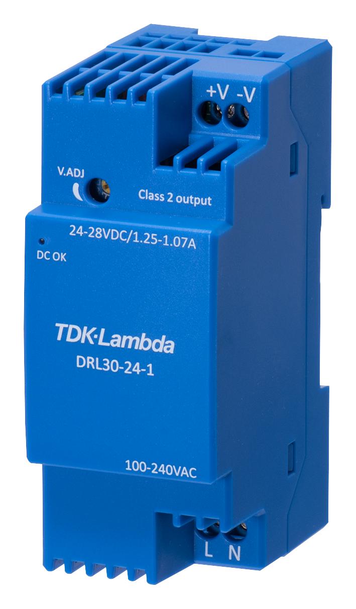 DRL-30-24-1 POWER SUPPLY, AC-DC, 24V, 1.25A TDK-LAMBDA