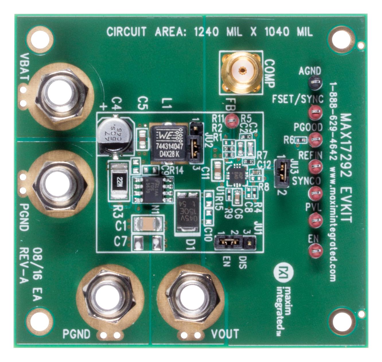 MAX17292EVKIT# EVAL BOARD, PWM BOOST CONTROLLER MAXIM INTEGRATED / ANALOG DEVICES