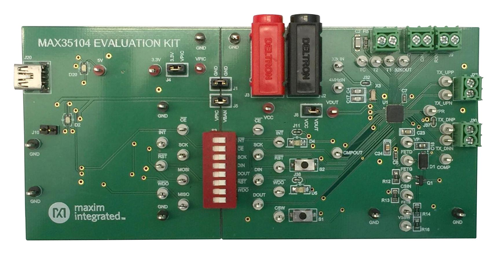 MAX35104EVKIT# EVAL BOARD, GAS FLOW METER MAXIM INTEGRATED / ANALOG DEVICES