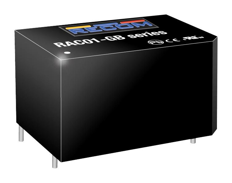 RAC01-3.3SGB POWER SUPPLY, AC-DC, 3.3V, 0.303A RECOM POWER