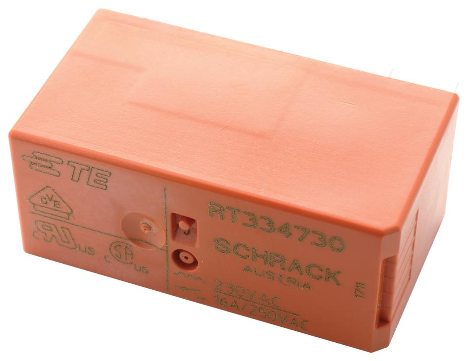RT334730. POWER RELAY, SPST-NO, 16A, 250V, TH SCHRACK - TE CONNECTIVITY