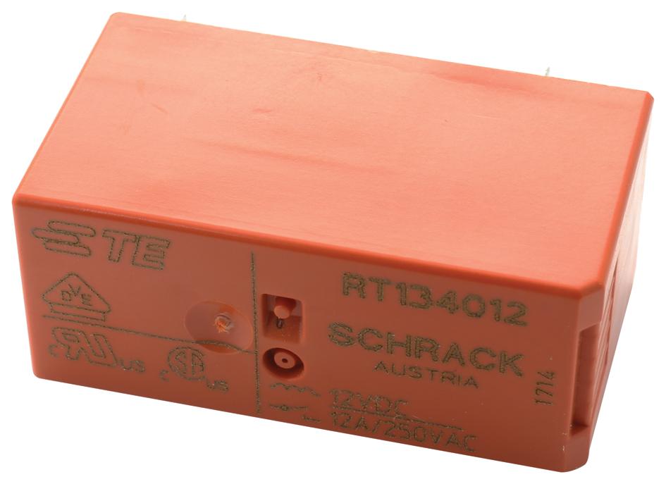 RT134012 POWER RELAY, SPST-NO, 12A, 250V, TH SCHRACK - TE CONNECTIVITY