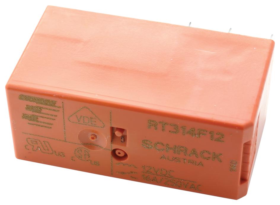 RT314A24. POWER RELAY, SPDT, 20A, 250VAC, TH SCHRACK - TE CONNECTIVITY