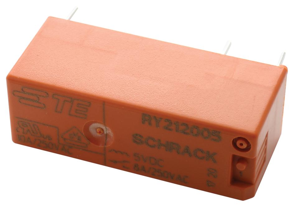 RY212005 POWER RELAY, SPDT, 8A, 250VAC, TH SCHRACK - TE CONNECTIVITY