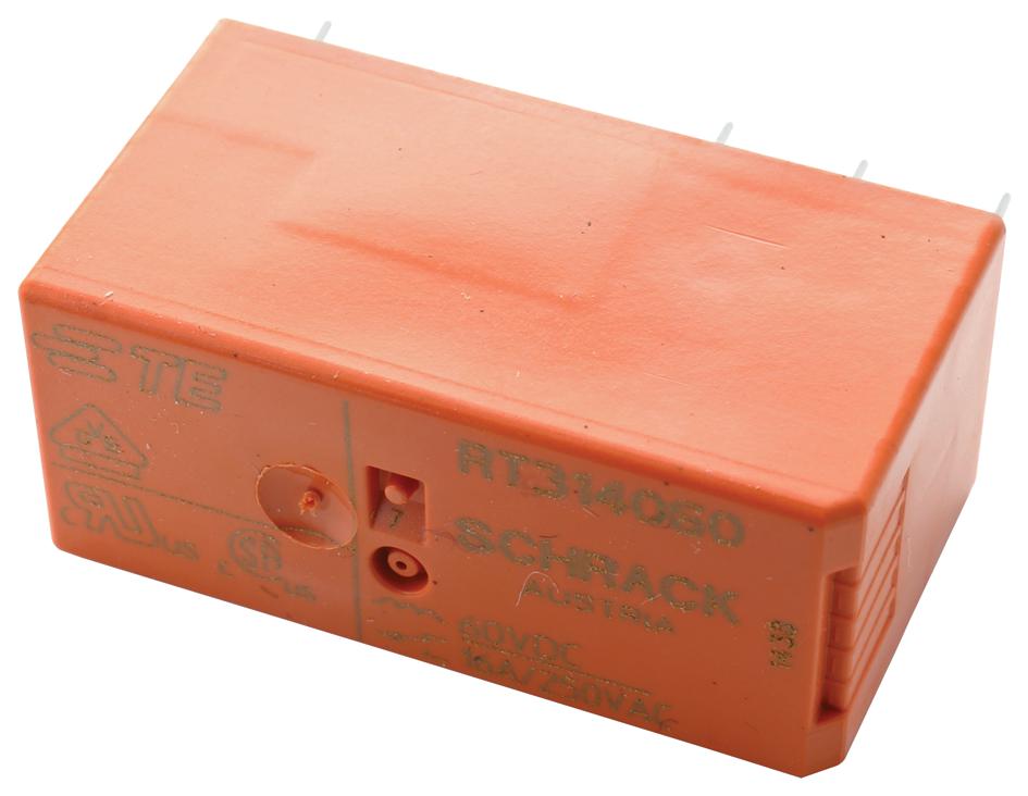 RT314060 POWER RELAY, SPDT, 16A, 250V, TH SCHRACK - TE CONNECTIVITY