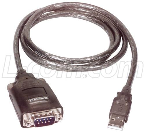UMC-201 CONVERTER CABLE, USB-RS232, 1M, BLACK L-COM