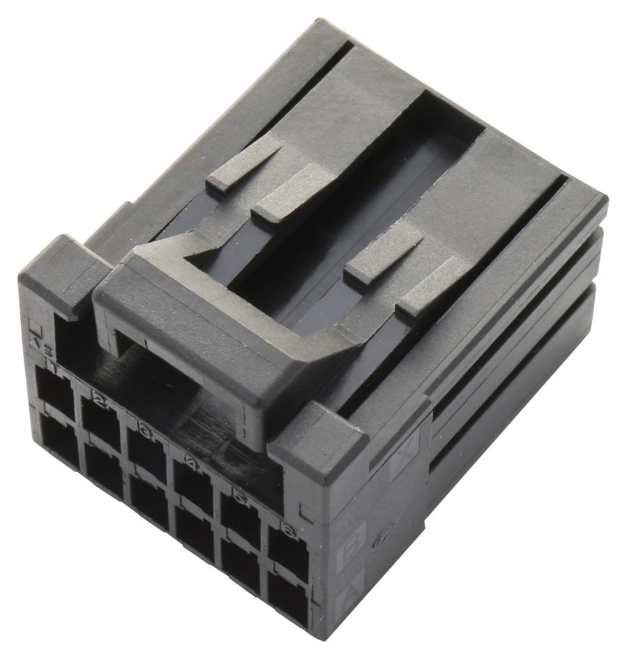 1-1318118-6 RCPT HOUSING, 12POS, GF POLYESTER, BLACK AMP - TE CONNECTIVITY