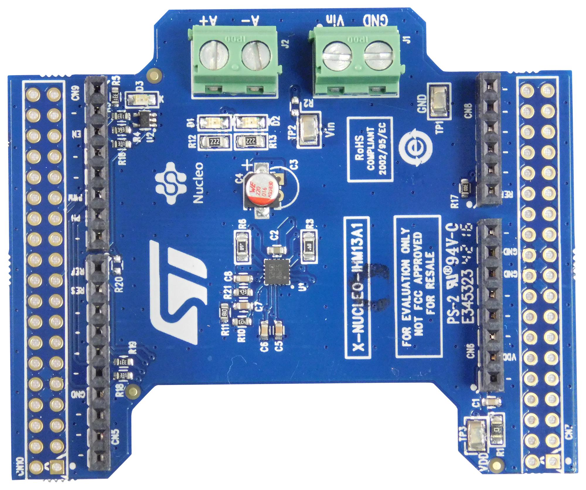 X-NUCLEO-IHM13A1 EXPANSION BOARD, BRUSHED DC MOTOR DRIVER STMICROELECTRONICS
