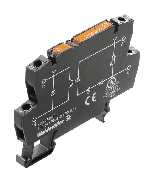 8950720000 SOLID STATE RELAY, SPST, 0.1A, 5-48VDC WEIDMULLER