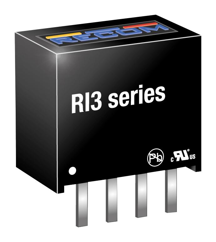 RI3-1212S DC/DC CONVERTER, 12V, 0.25A RECOM POWER