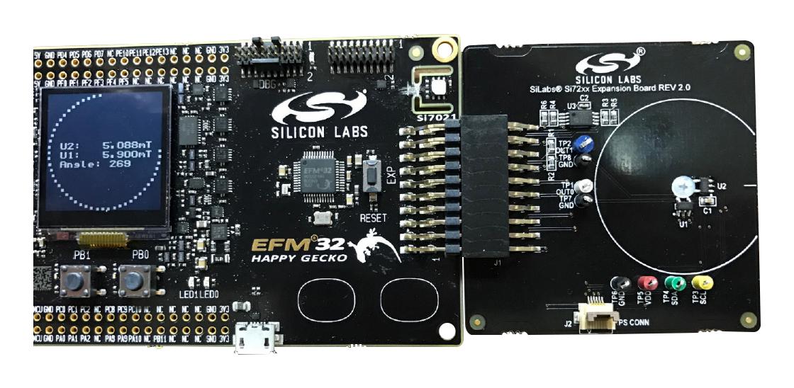 SI72XX-WD-KIT EVAL BOARD, HALL-EFFECT MAGNETIC SENSOR SILICON LABS