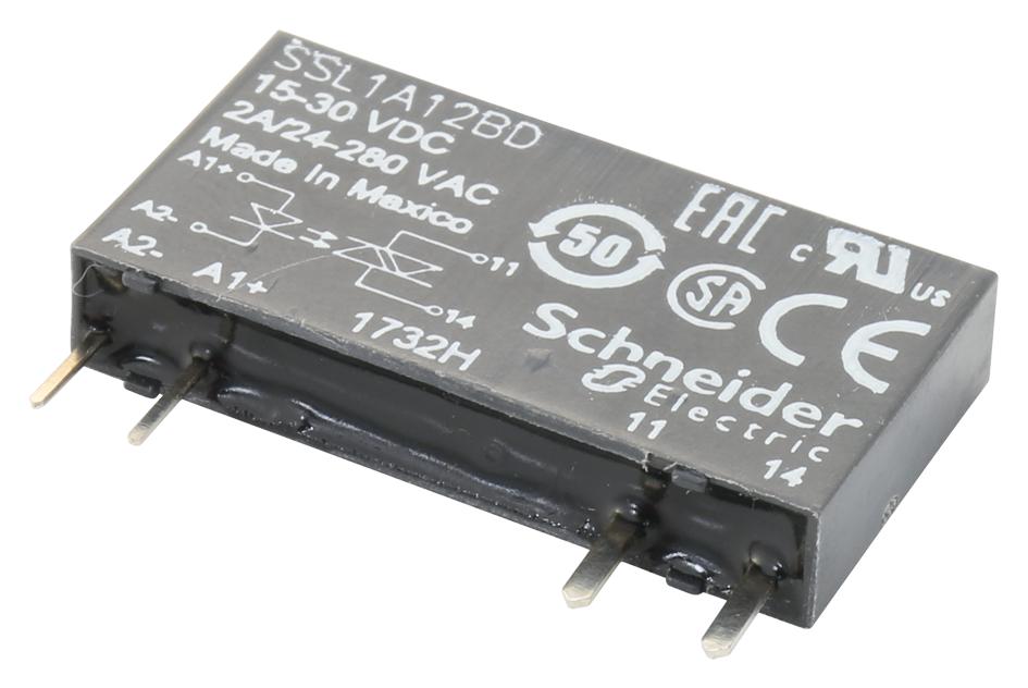 SSL1A12JD SOLID STATE RELAY, SPST-NO, 2A, 3-12VDC SCHNEIDER ELECTRIC