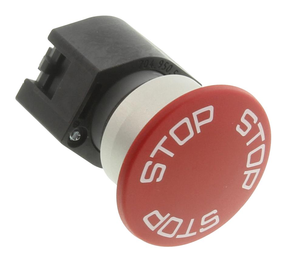 704.075.3 STOP SWITCH ACTUATOR, ROUND, RED, 40MM EAO
