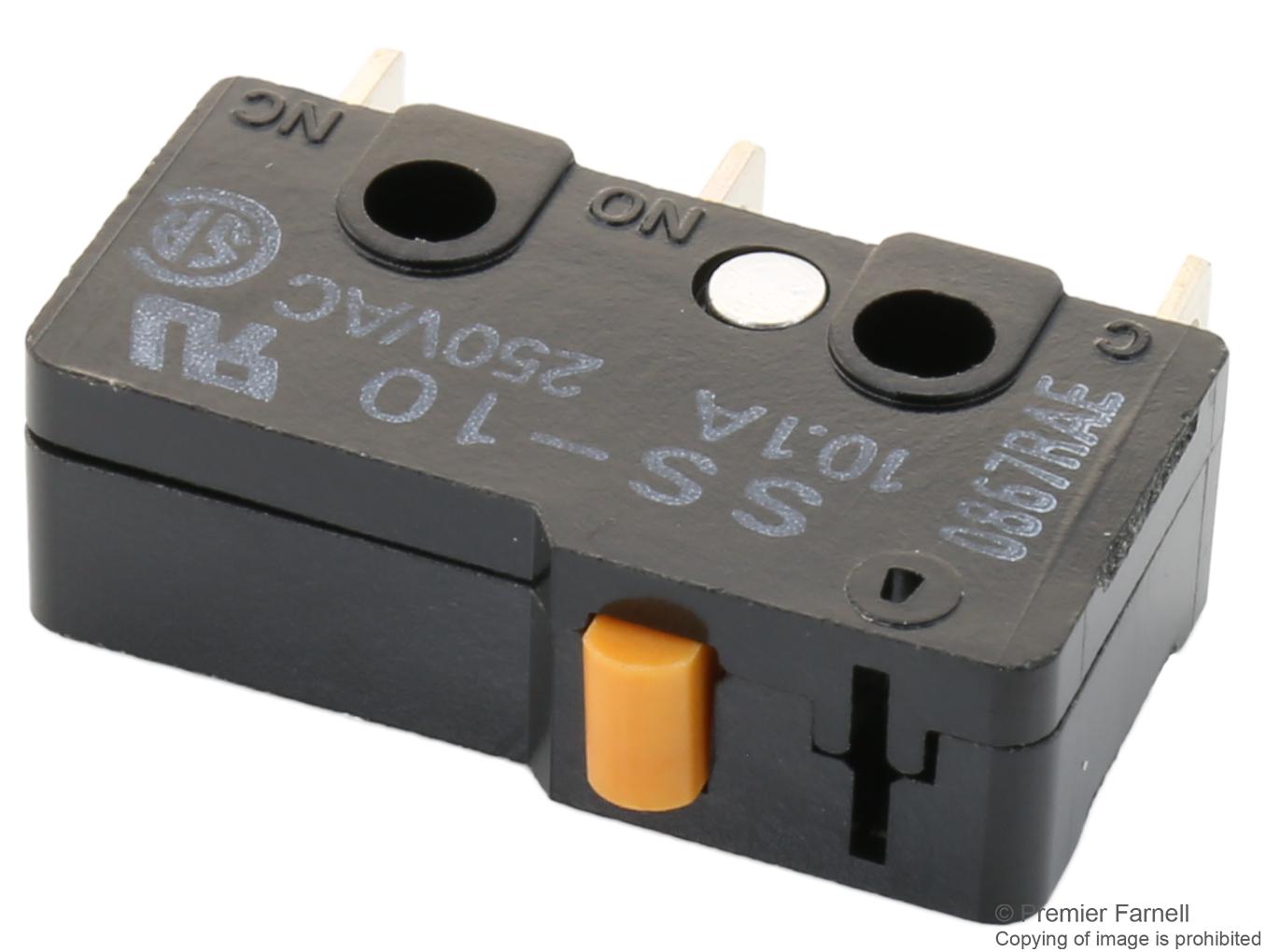 SS-10T BY OMI MICROSWITCH, SPDT, 10.1A, 250VAC, 150GF OMRON