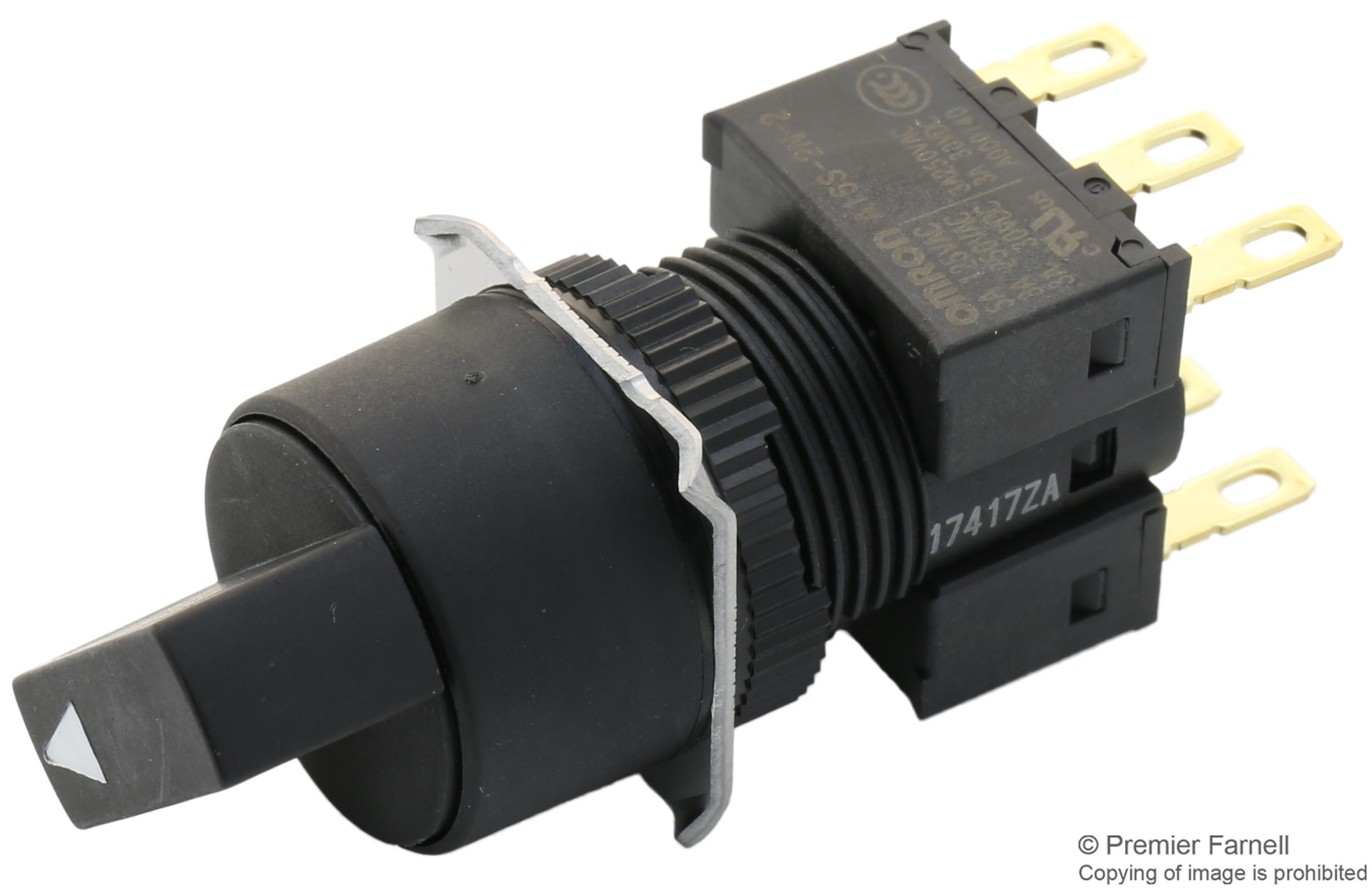A165S-T2M-2 ROTARY SWITCH, DPDT, 5A, 125VAC OMRON