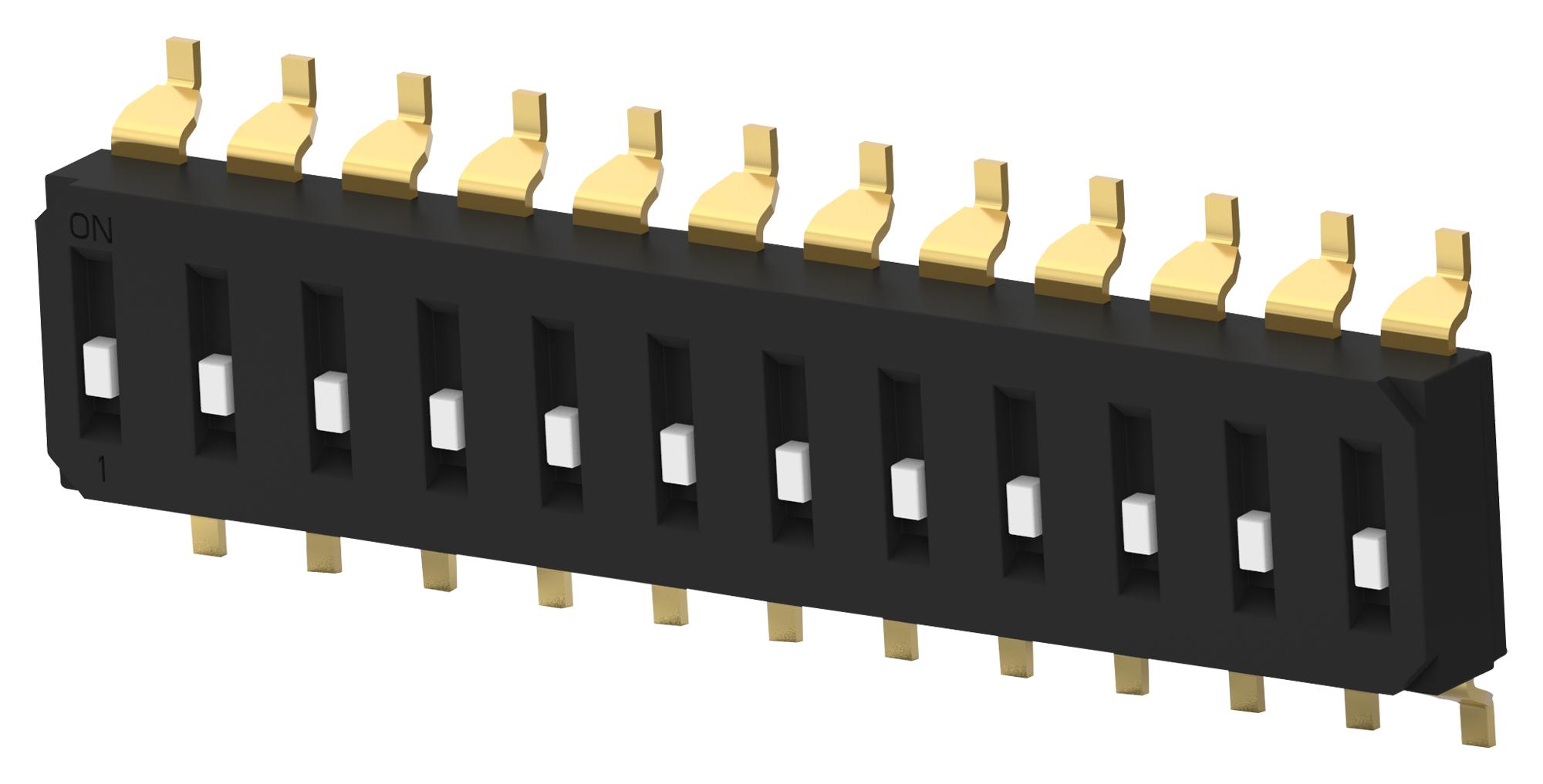 EDS12SGRNTR04Q DIP SWITCH, 12POS, SPST, SLIDE, SMD ALCOSWITCH - TE CONNECTIVITY