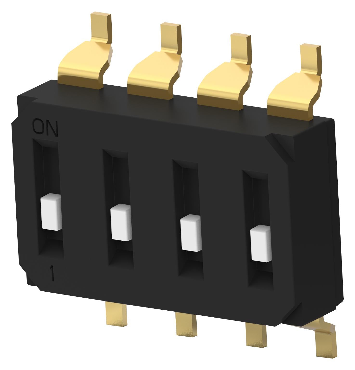 EDS04SGRSTU04Q DIP SWITCH, 4POS, SPST, SLIDE, SMD ALCOSWITCH - TE CONNECTIVITY