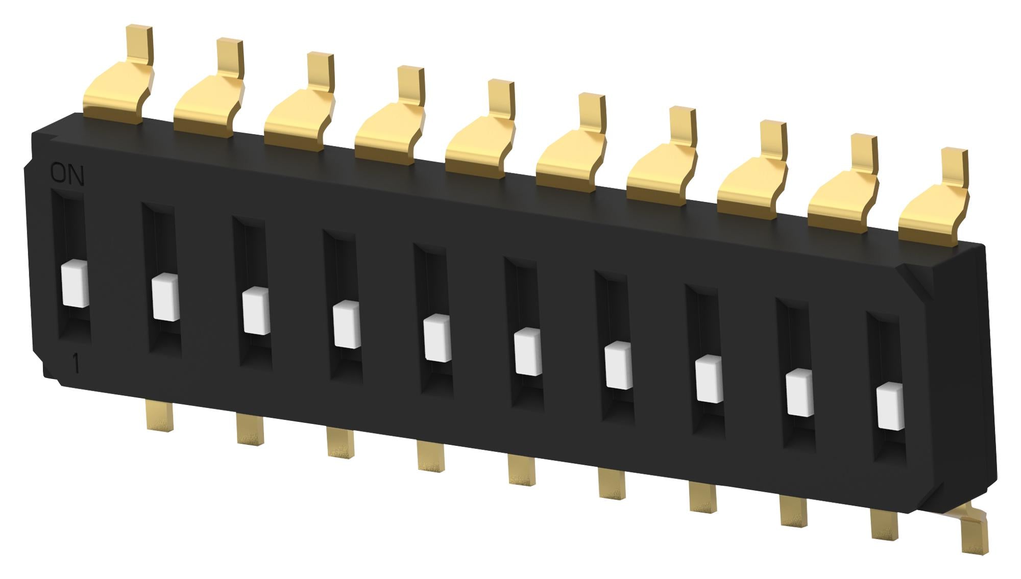 EDS10SGRSTR04Q DIP SWITCH, 10POS, SPST, SLIDE, SMD ALCOSWITCH - TE CONNECTIVITY