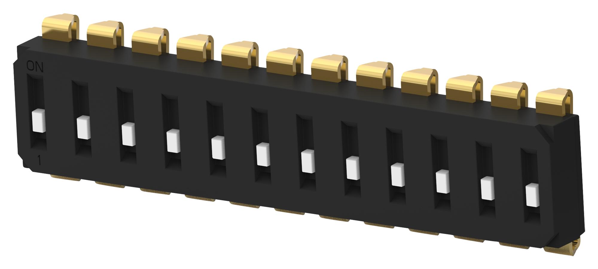 EDS12SNRSTR04Q DIP SWITCH, 12POS, SPST, SLIDE, SMD ALCOSWITCH - TE CONNECTIVITY