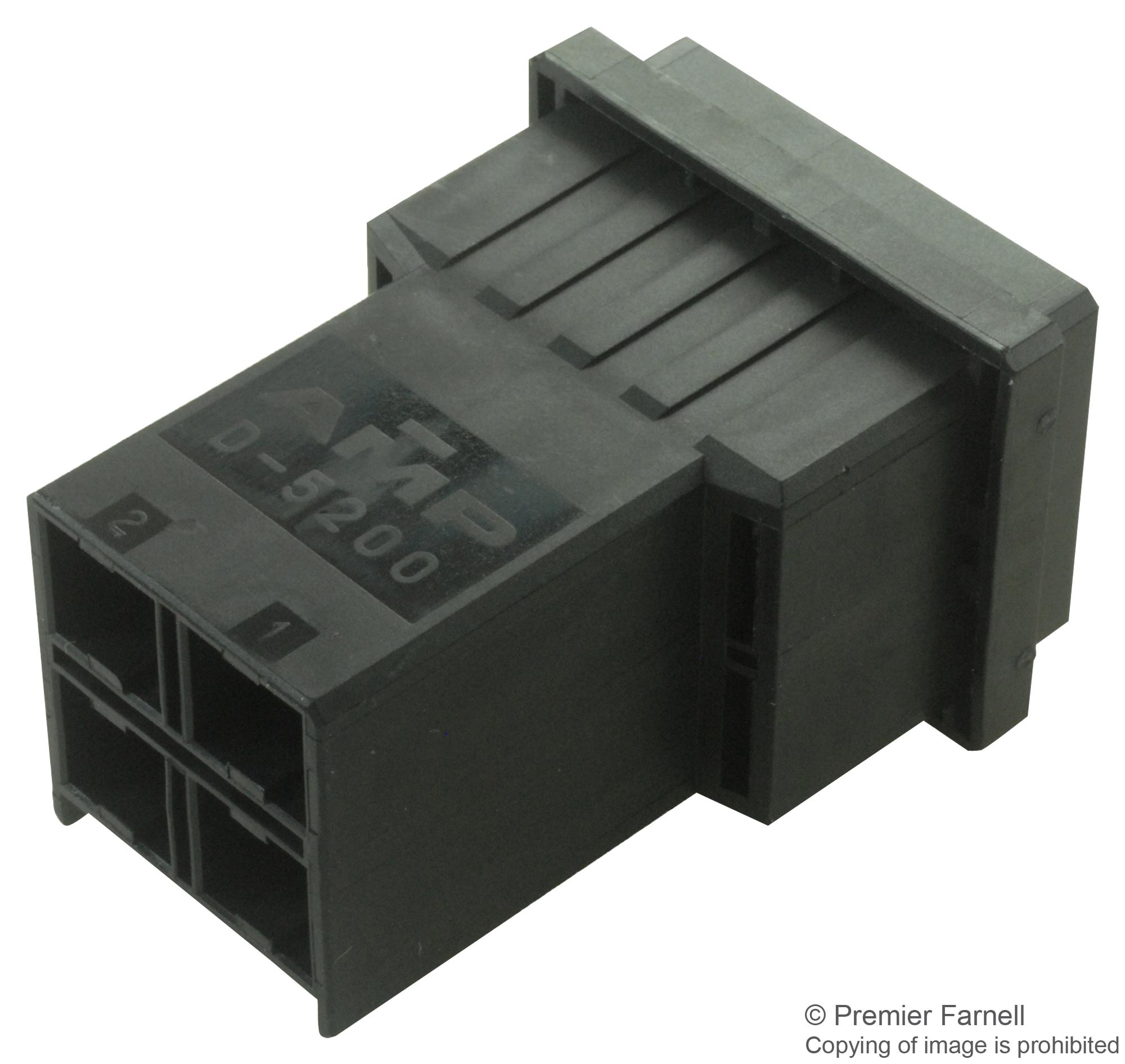 2-917809-2 CONNECTOR HOUSING, PLUG, 4POS, 10.16MM AMP - TE CONNECTIVITY