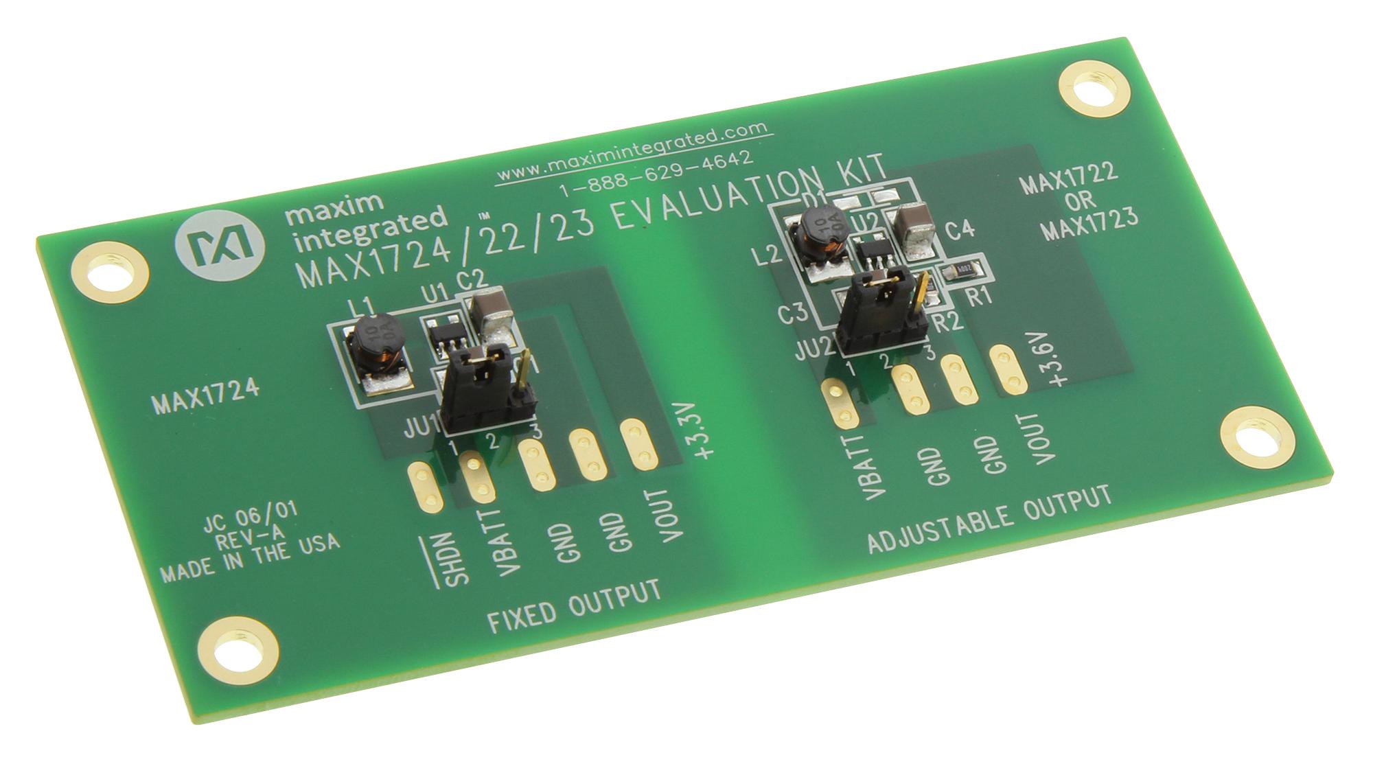 MAX1724EVKIT+ EVAL BOARD, STEP UP SWITCHING REGULATOR MAXIM INTEGRATED / ANALOG DEVICES