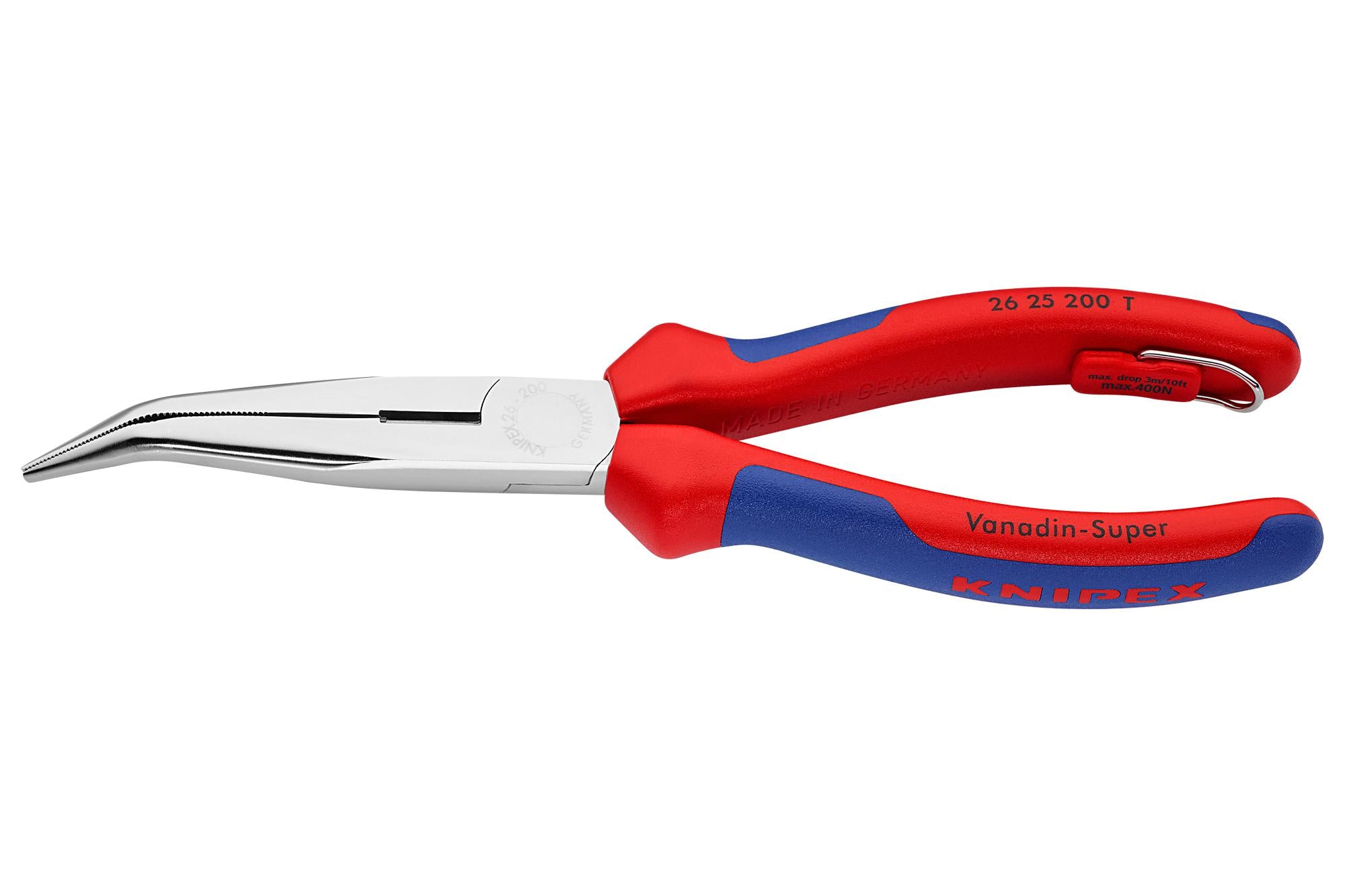 26 25 200 T SNIPE NOSE PLIER, CURVED, 200MM KNIPEX