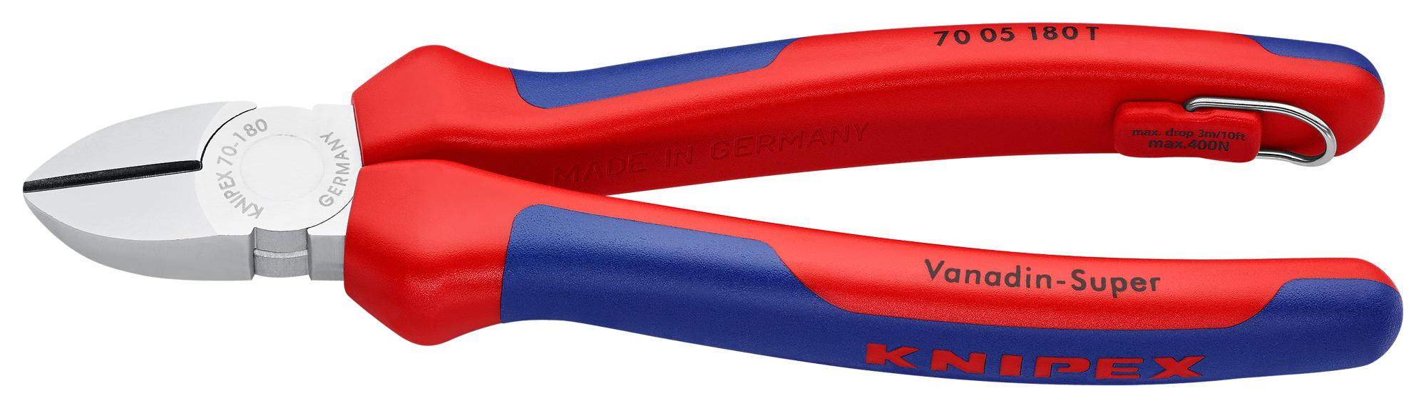 70 05 180 T WIRE CUTTER, DIAGONAL, 4MM, 180MM KNIPEX