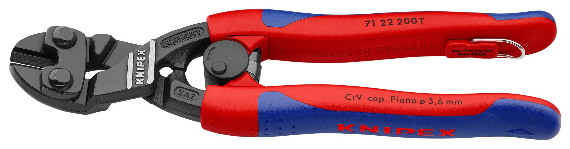 71 22 200 T COMPACT BOLT CUTTER, ANGLED, 6MM, 200MM KNIPEX