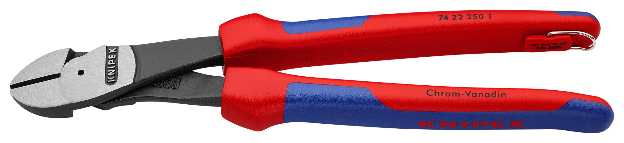 74 22 250 T WIRE CUTTER, DIAGONAL, 4.6MM, 250MM KNIPEX
