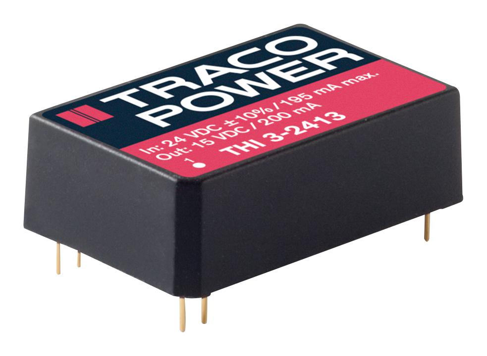 THI 3-0513 DC-DC CONVERTER, 15V, 0.2A TRACO POWER