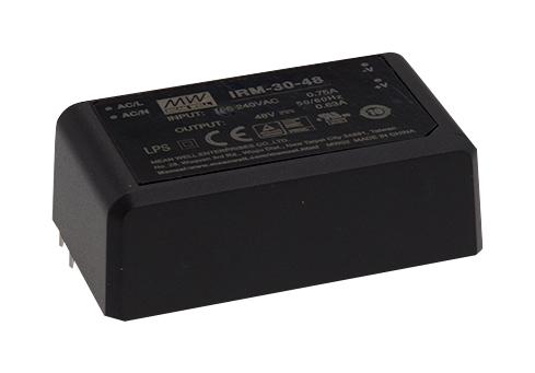 IRM-30-48 POWER SUPPLY, AC-DC, 48V, 0.63A MEAN WELL