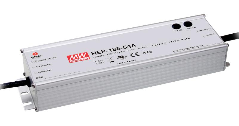 HEP-185-48A POWER SUPPLY, AC-DC, 48V, 3.9A MEAN WELL