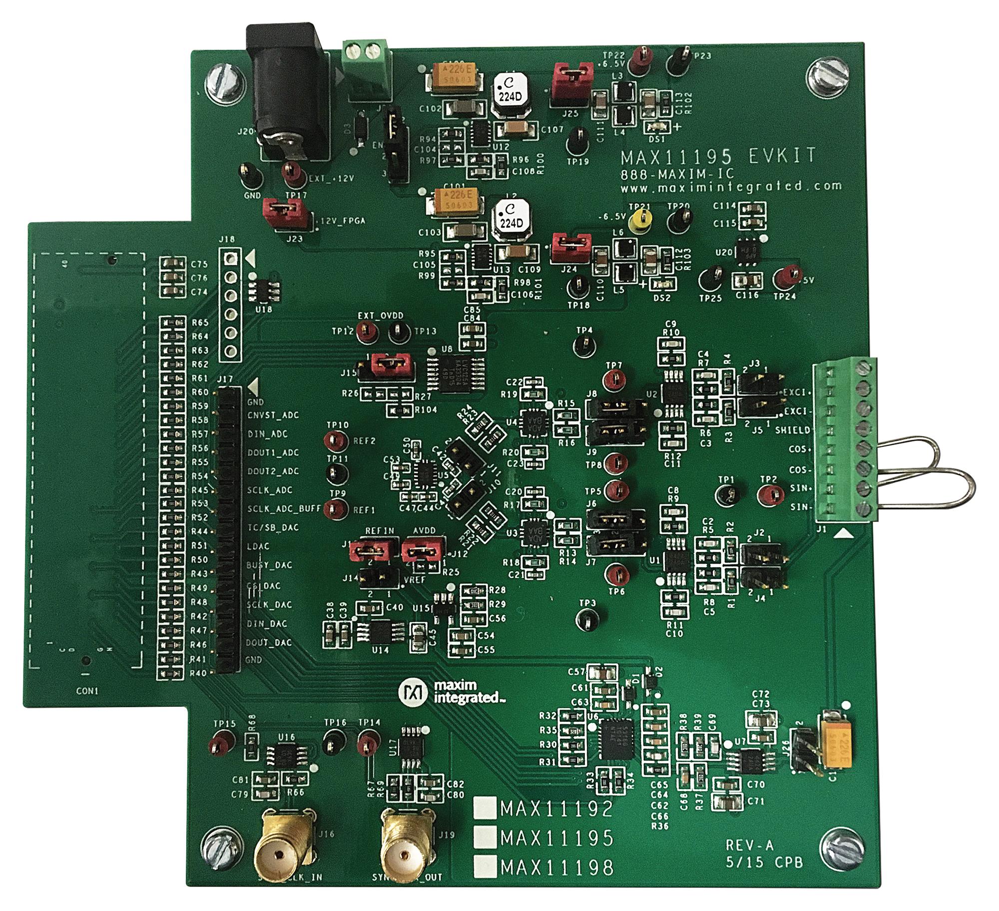 MAX11198EVKIT# EVAL BOARD, SUCCESSIVE APPROXIMATION ADC MAXIM INTEGRATED / ANALOG DEVICES