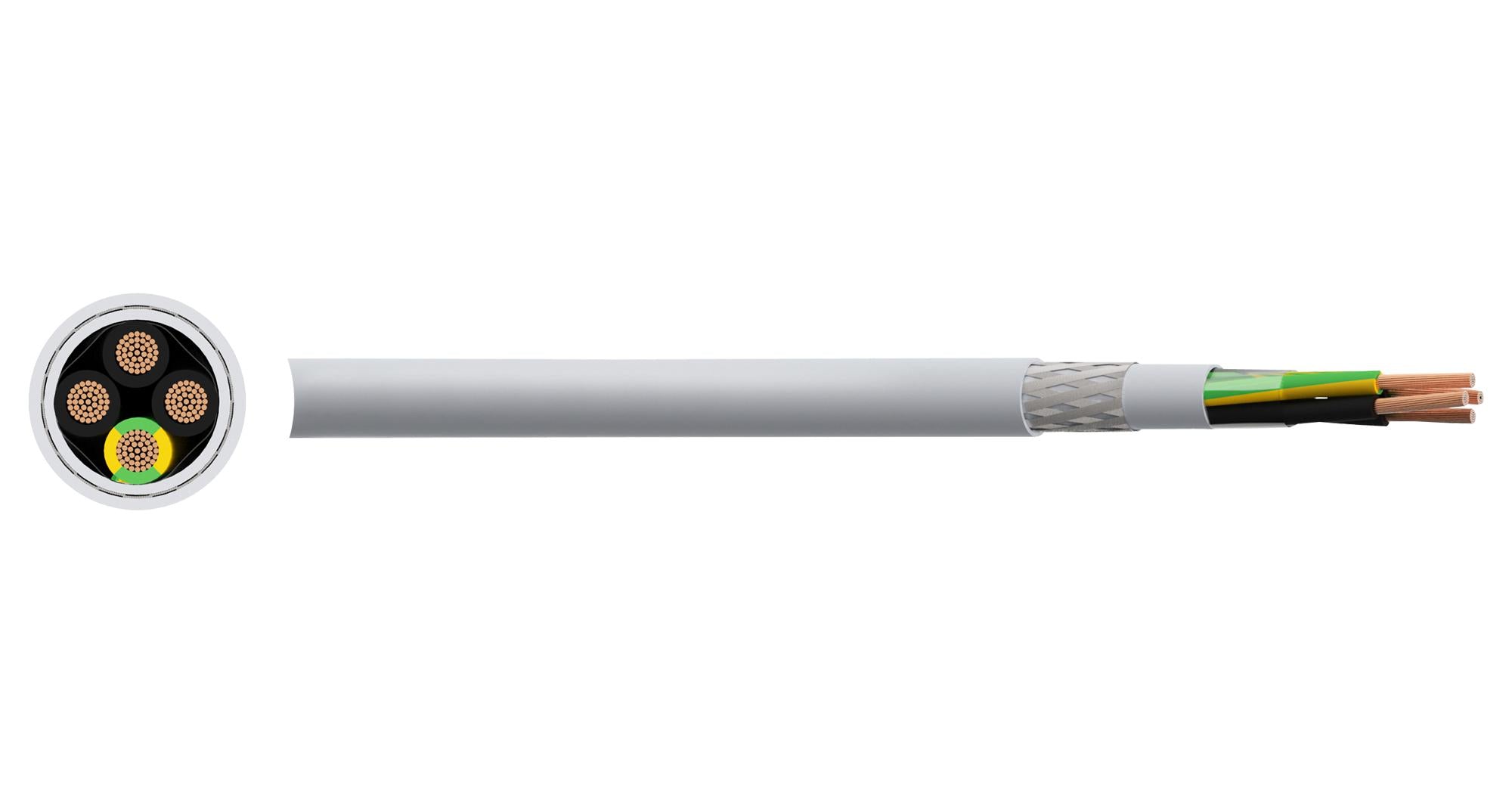 PP001536 CY SCREENED BEDDED LSZH 7 CORE 4.0 50M MULTICOMP PRO