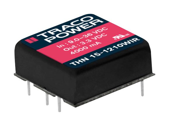 THN 15-4812WIR DC-DC CONVERTER, 12V, 1.3A TRACO POWER