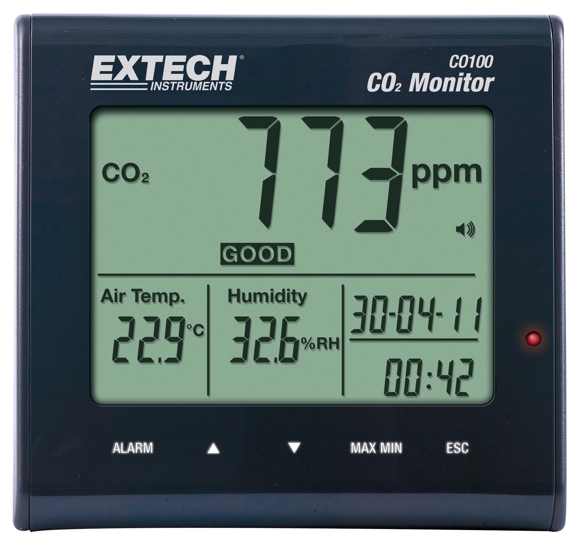 CO100 AIR QUALITY CO2 MONITOR, 0PPM TO 9999PPM EXTECH INSTRUMENTS