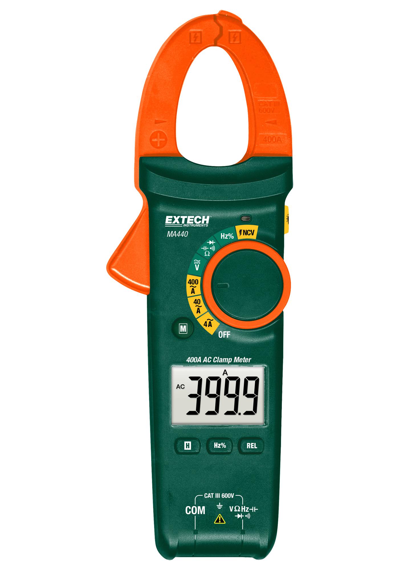 MA440 CLAMP METER W/NCV, AVERAGE, 400A, 30MM EXTECH INSTRUMENTS